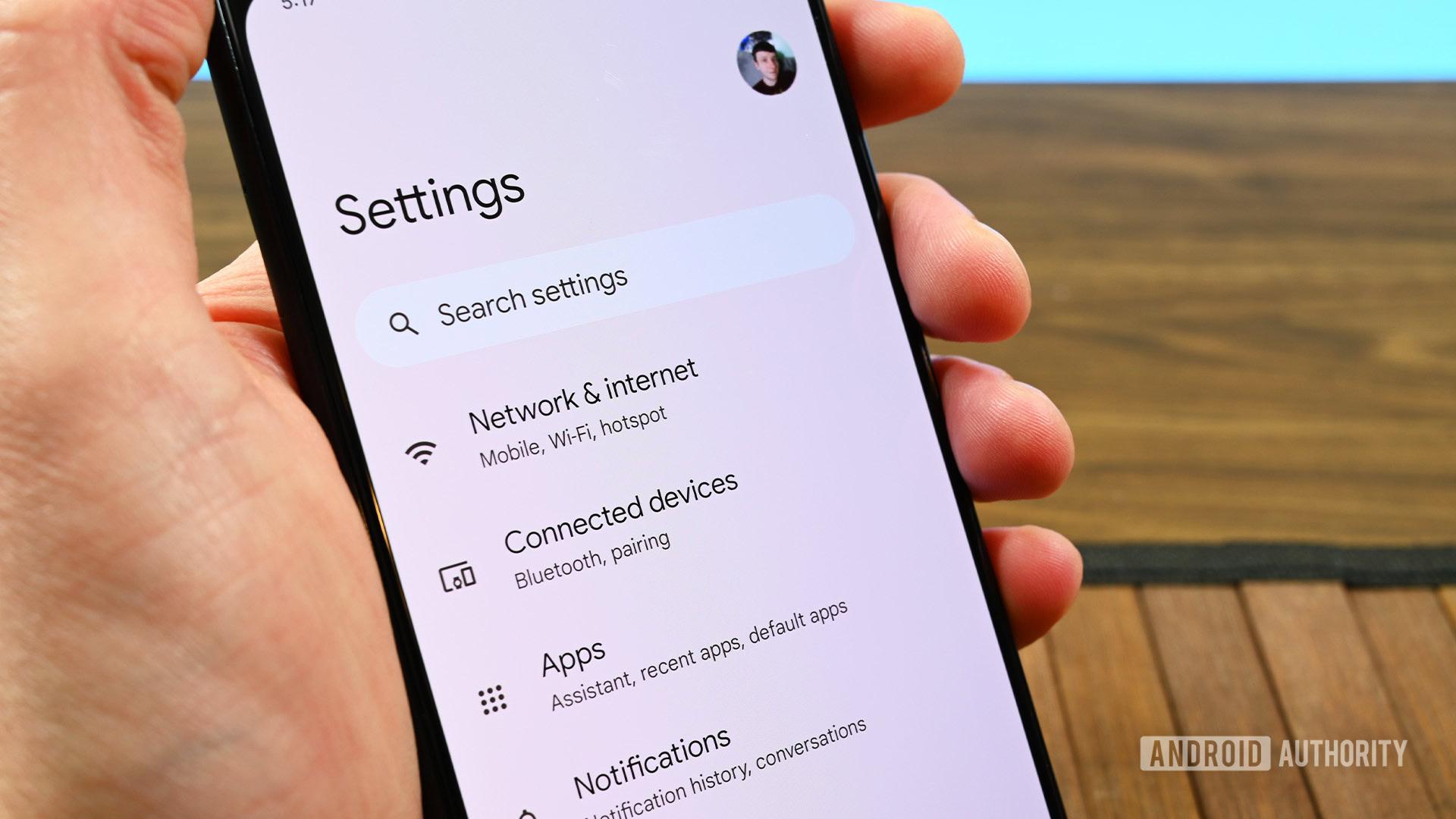 Android 12 Settings Menu - How to factory reset Android