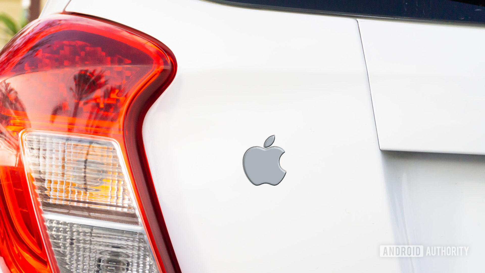 Apple Car Mockup rear view lights.