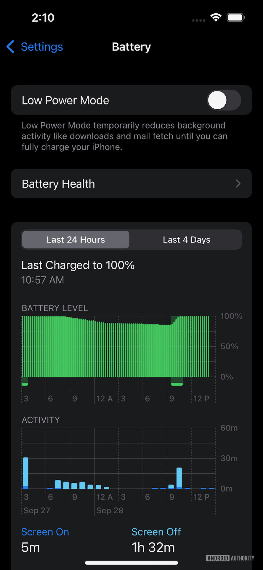 Apple iPhone 13 iOS 15 battery life