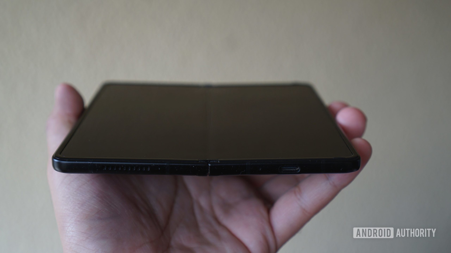 The Samsung Galaxy Z Fold 3 in its unfolded state.