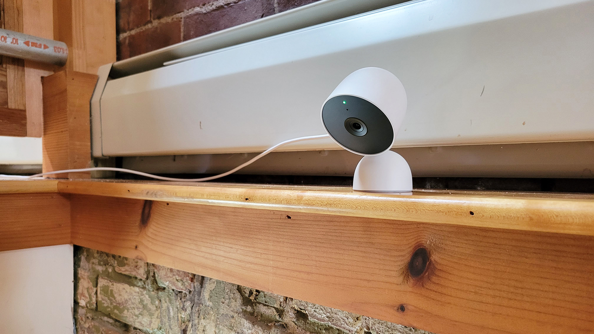 Google Nest Cam wired review placed at home