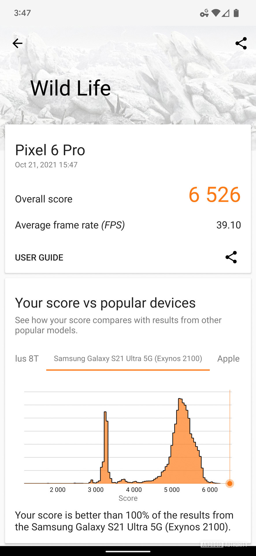 Google Pixel 6 Pro 3DMark