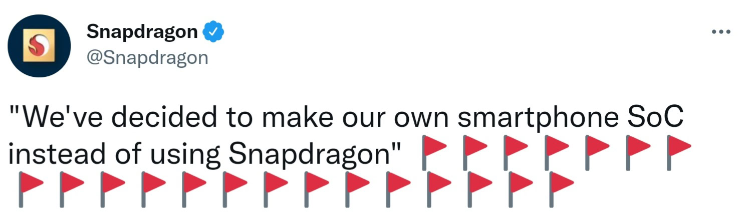 Snapdragon twitter custom chipset