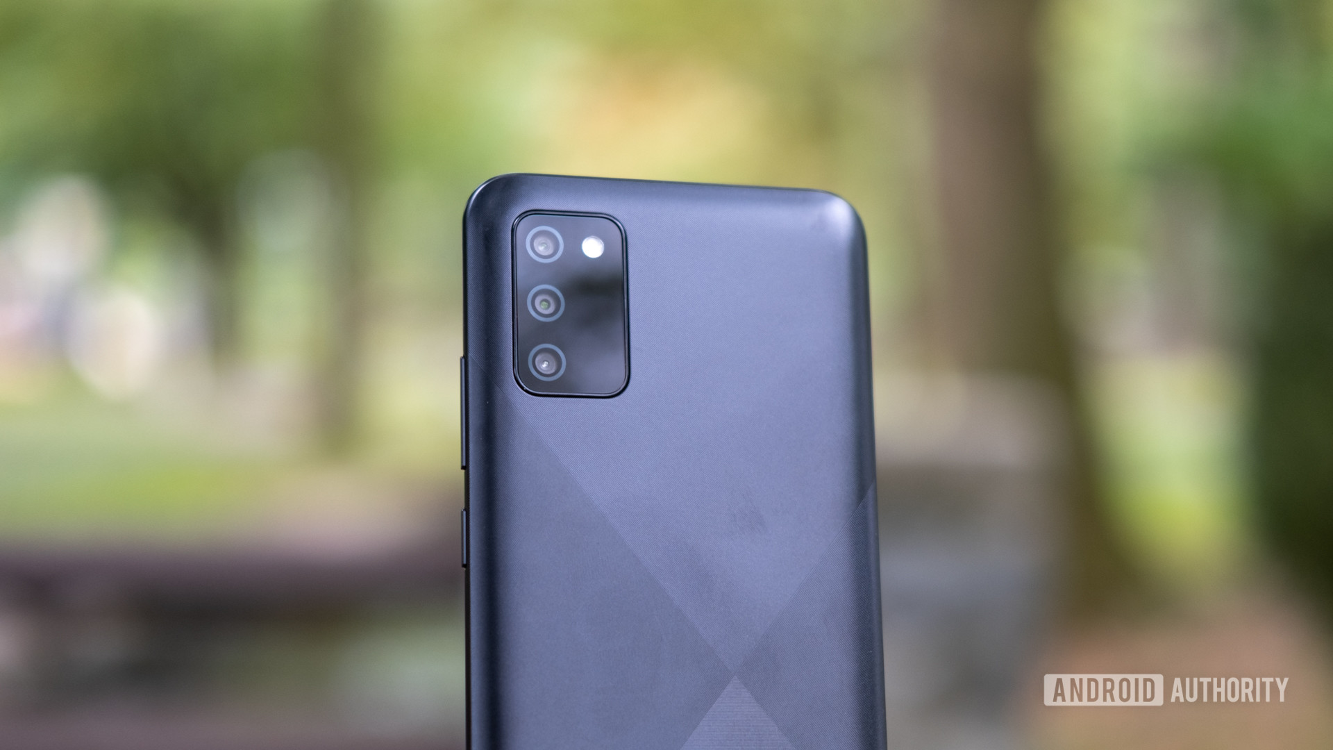 The Galaxy A02s back panel and cameras