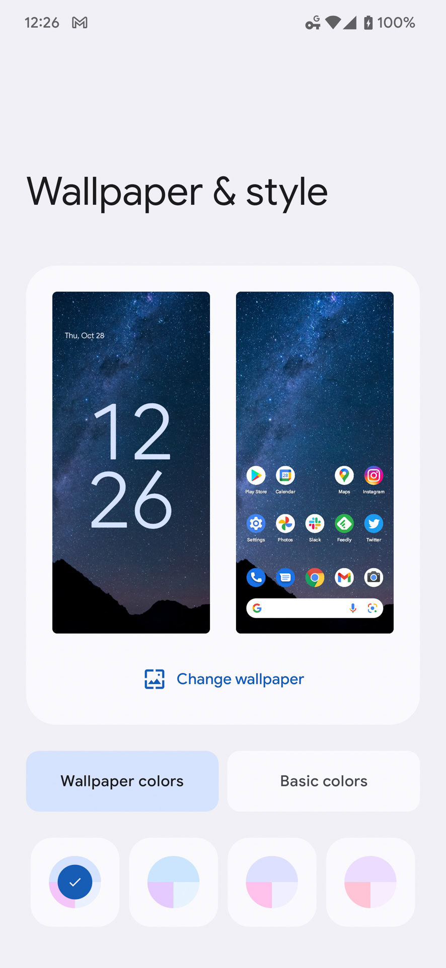 Google Android 12 wallpaper picker 1