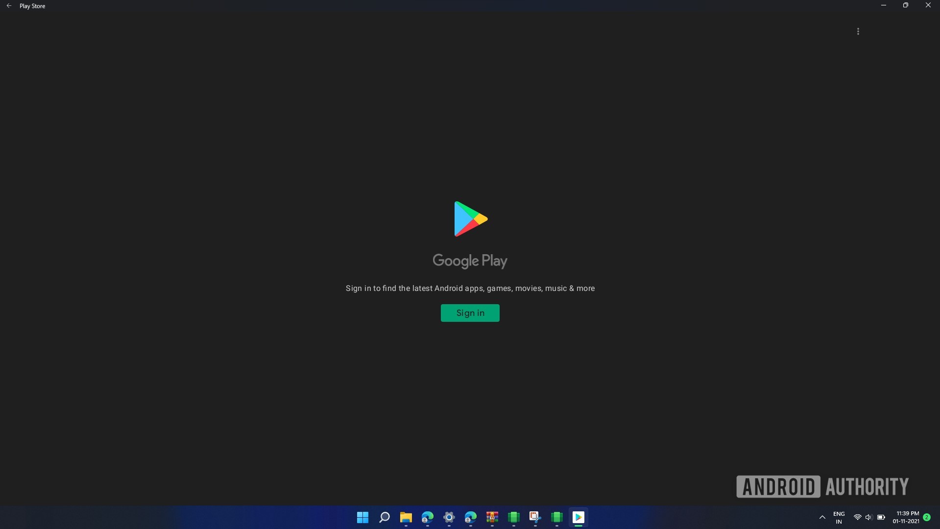 Google Play Store sur Windows 11