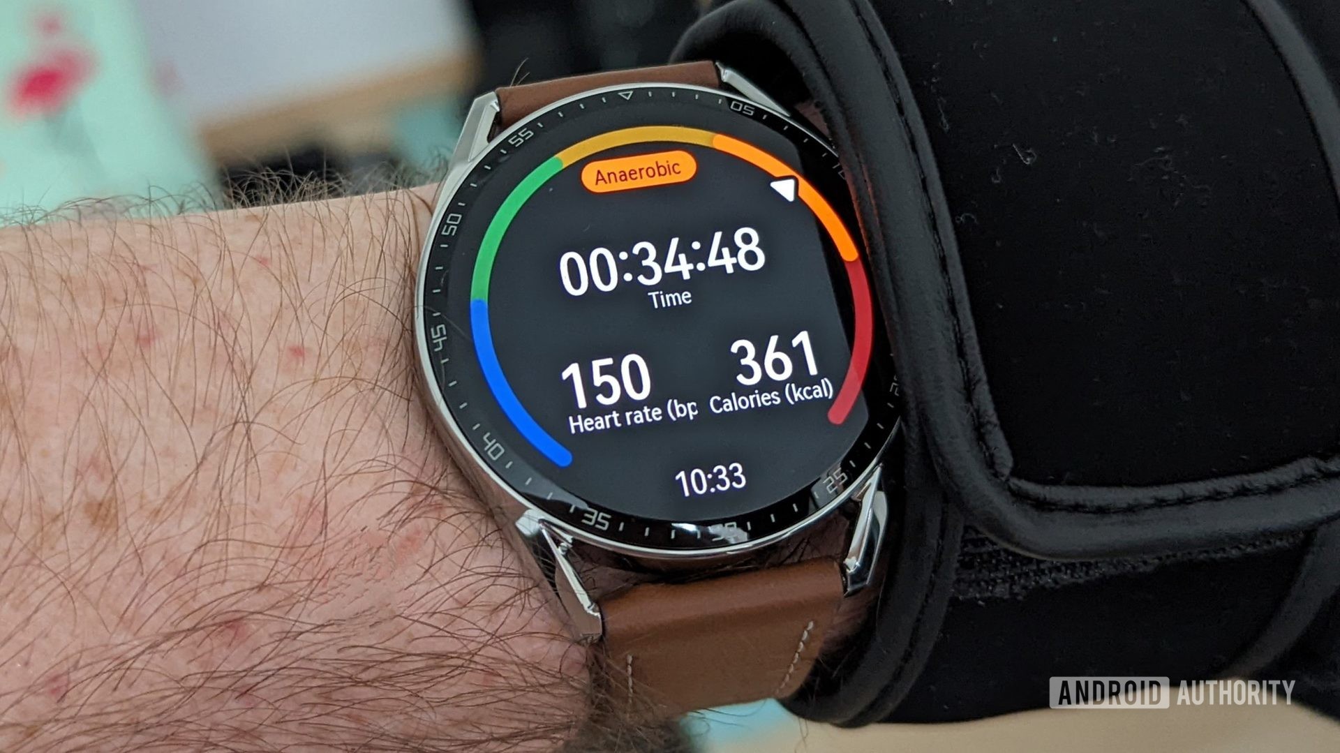 Huawei Watch GT 3 fitness data on wrist