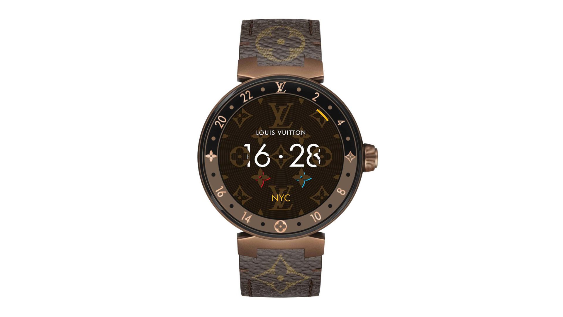 Product image of a Louis Vuitton Tambour Horizon smartwatch.