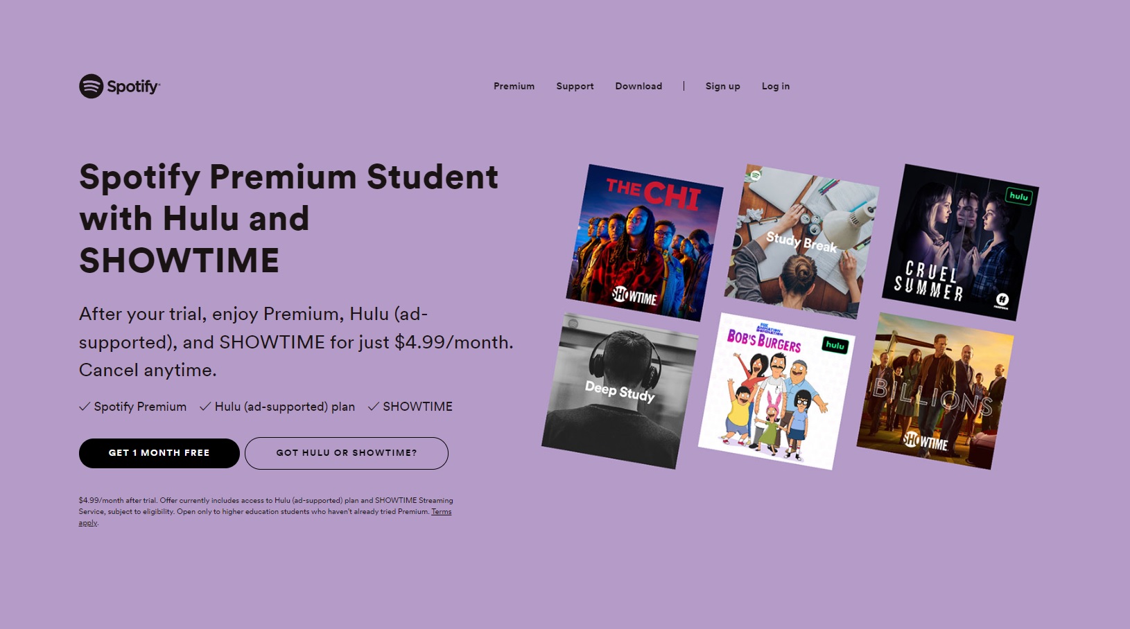 Spotify Premium Étudiant Violet