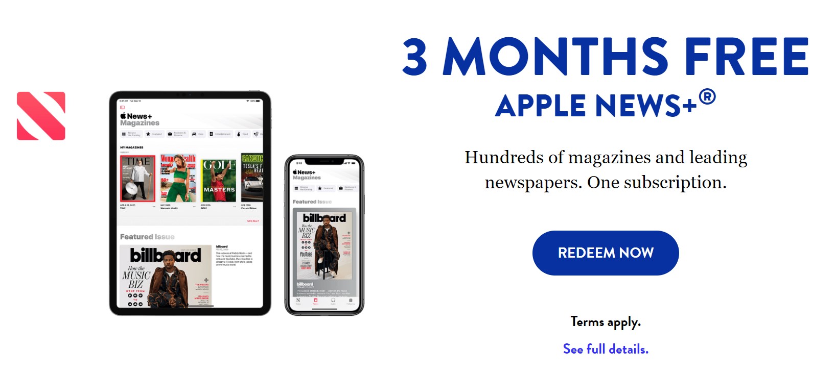 Trois mois Apple News Plus US Cellular gratuit
