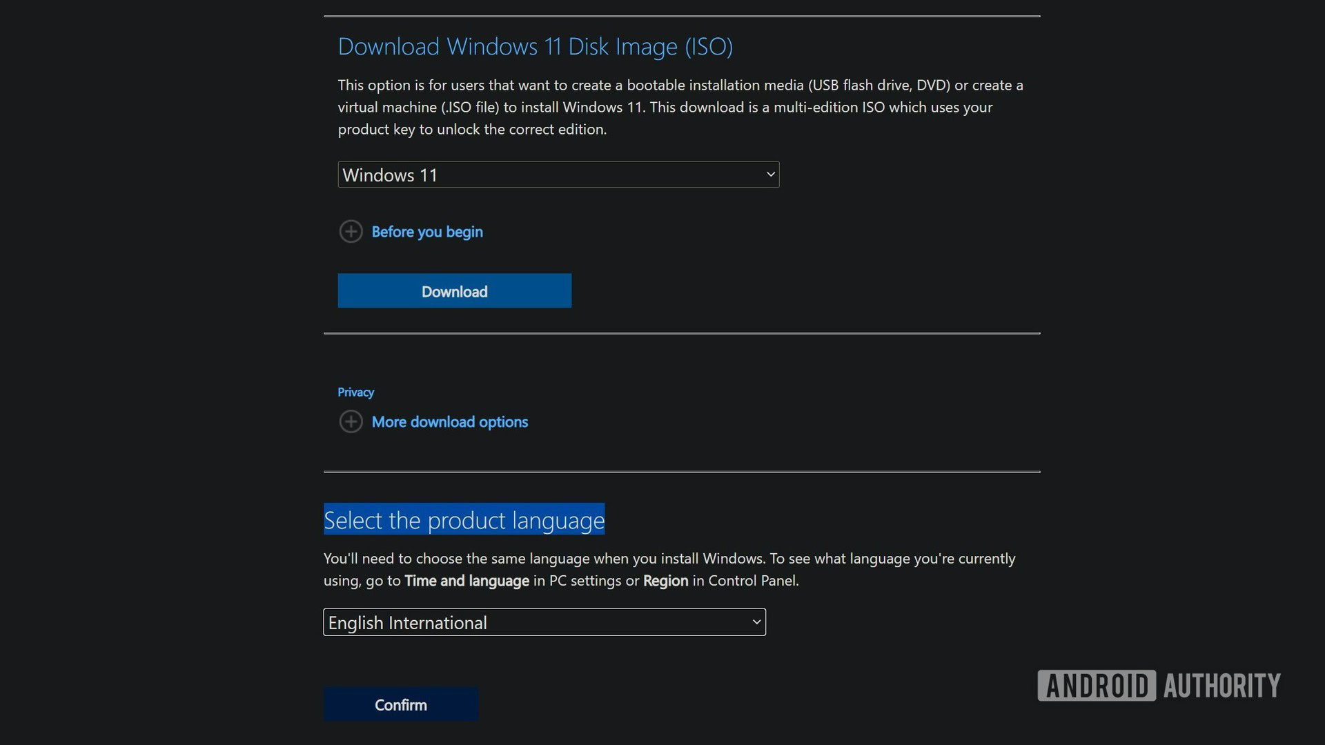 Сайт загрузки Windows 11 ISO