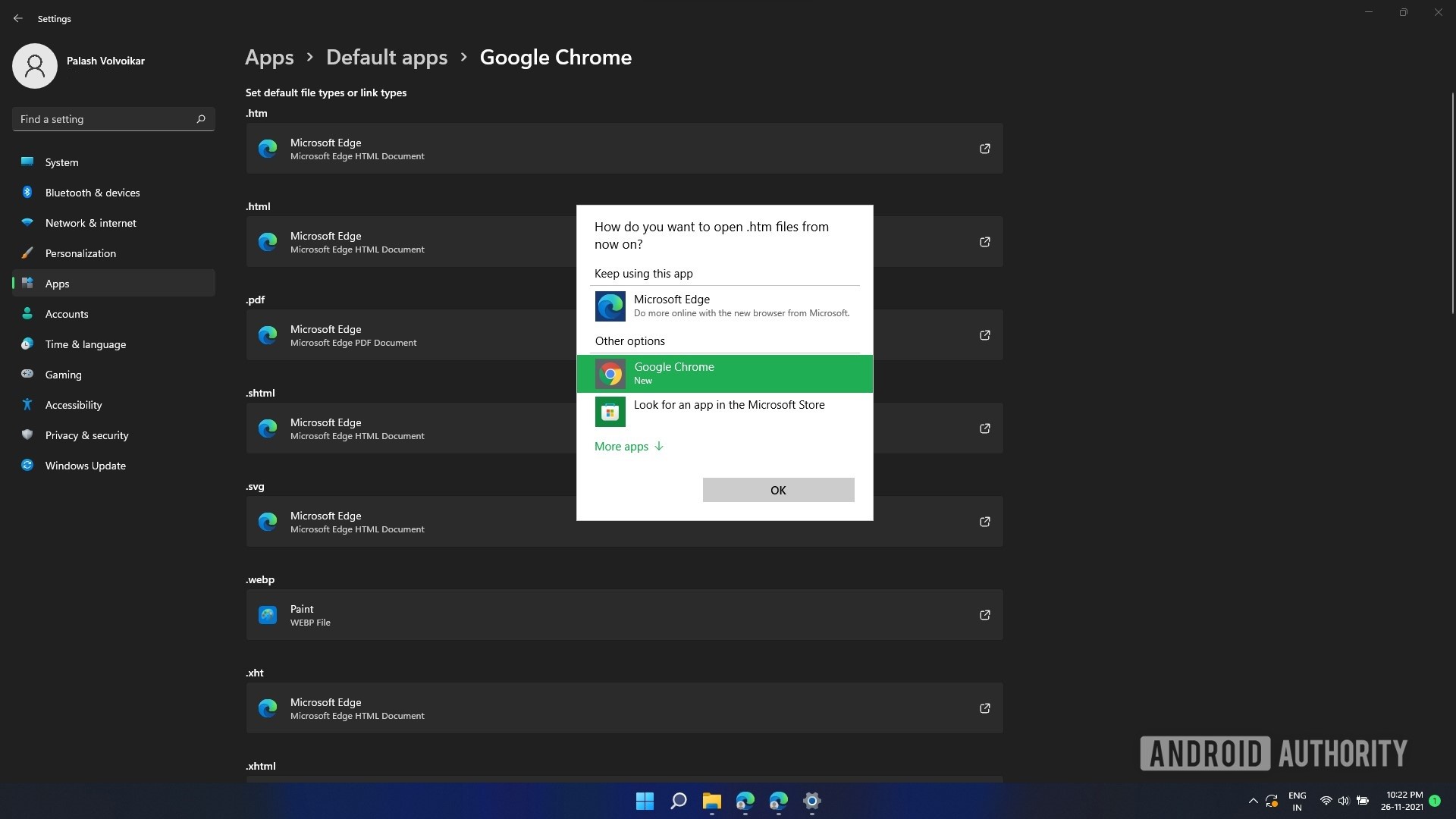 Windows 11 default browser switch prompt