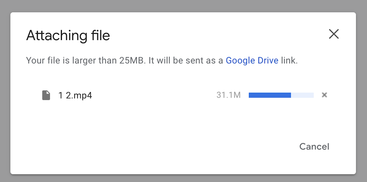 límite de tamaño de archivo adjunto de Gmail