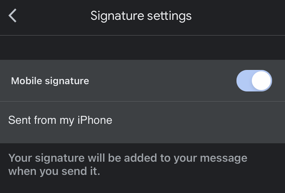 ios gmail edit signature
