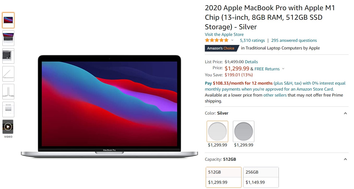 2020 MacBook Pro Amazon Deal