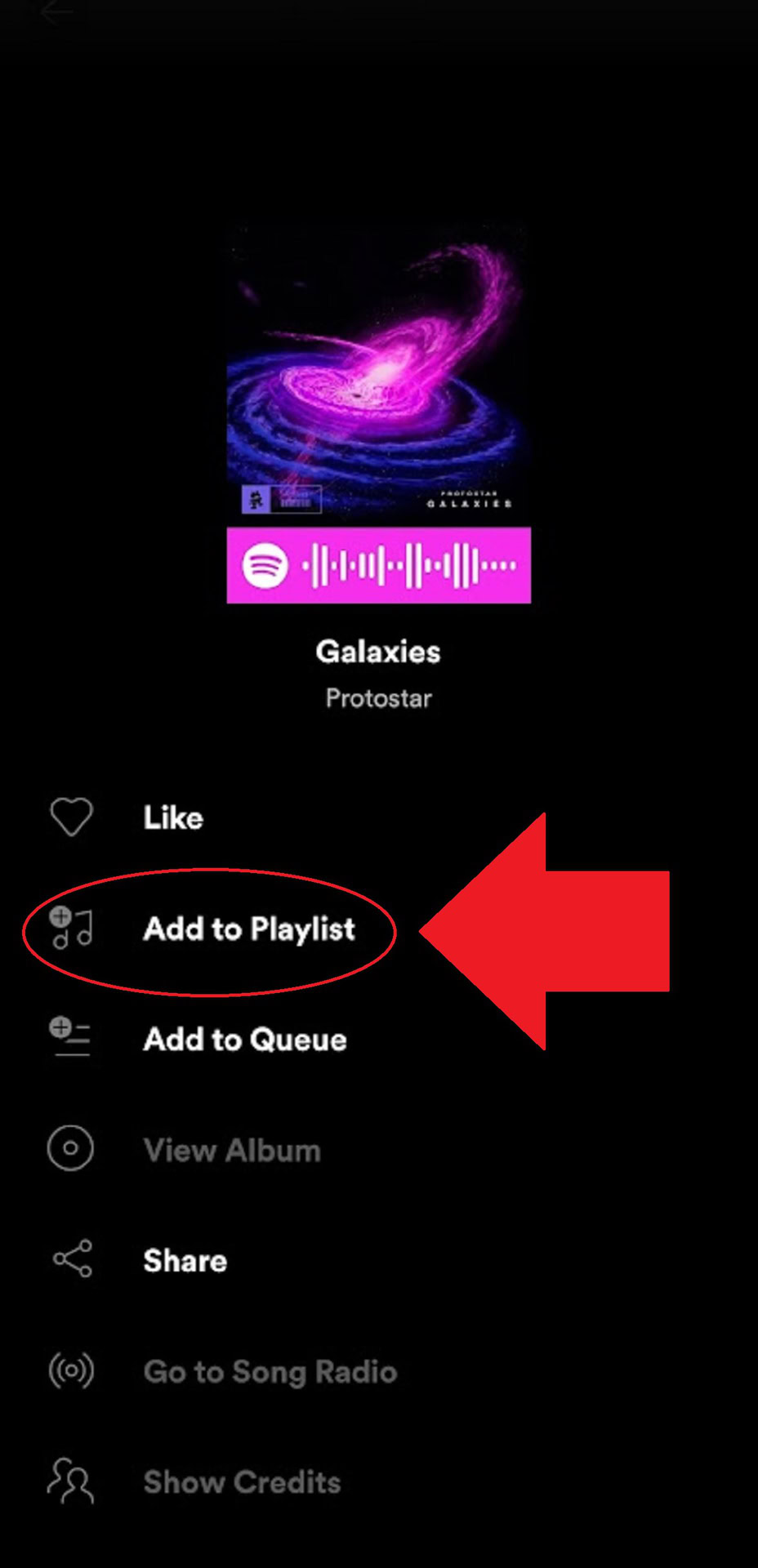 Comment ajouter une capture d'écran mobile à la playlist Spotify