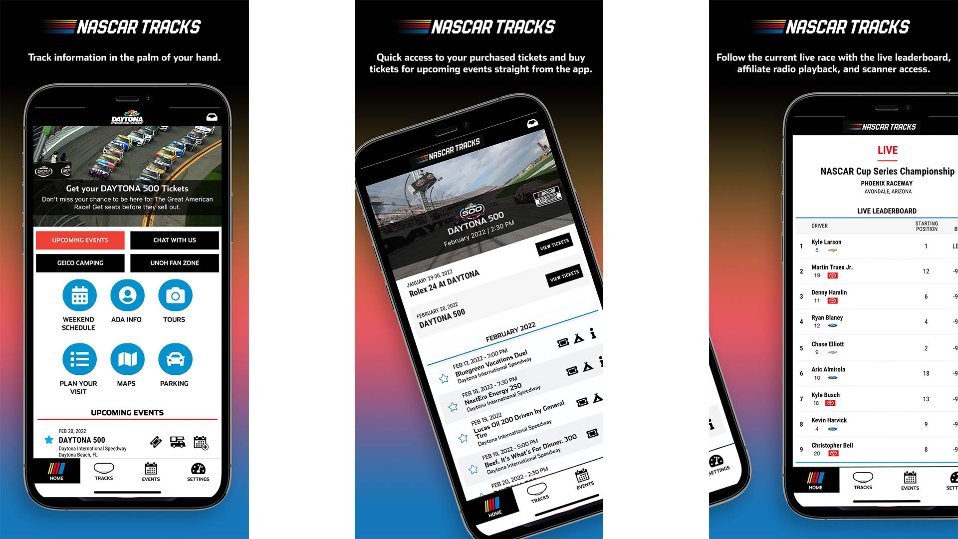 Capture d'écran des pistes NASCAR