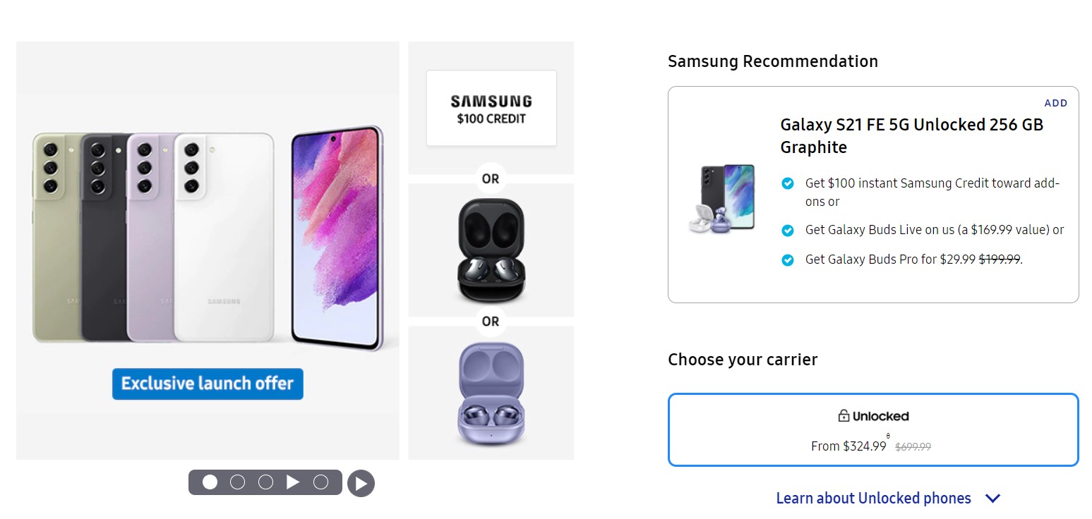 Samsung Galaxy S21 FE Deal