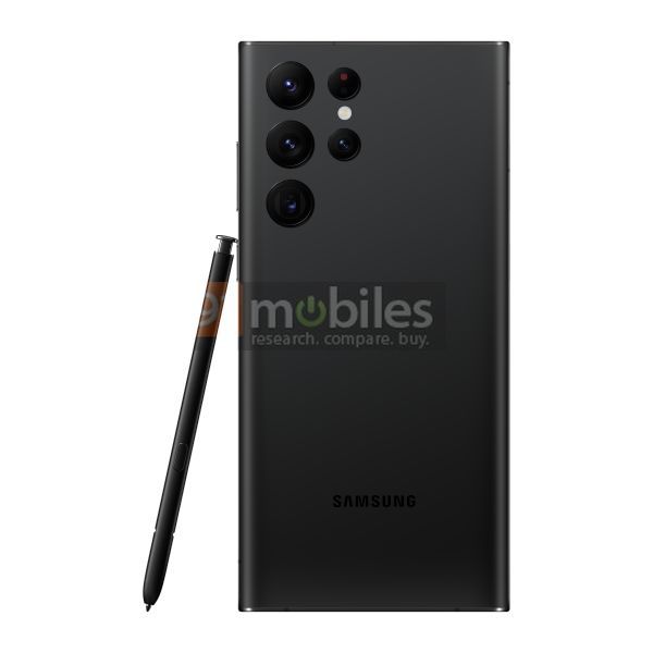 Samsung Galaxy S22 Ultra Leaked Renders in black back