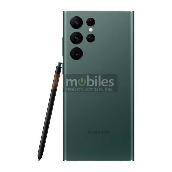 Samsung Galaxy S22 Ultra Leaked Renders in green back