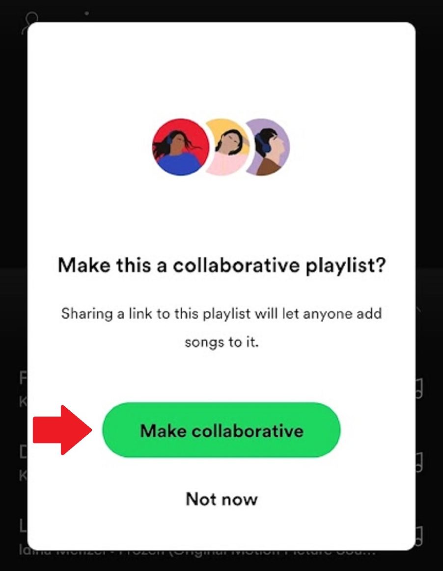 Spotify lista de reproducción colaborativa captura de pantalla móvil 4