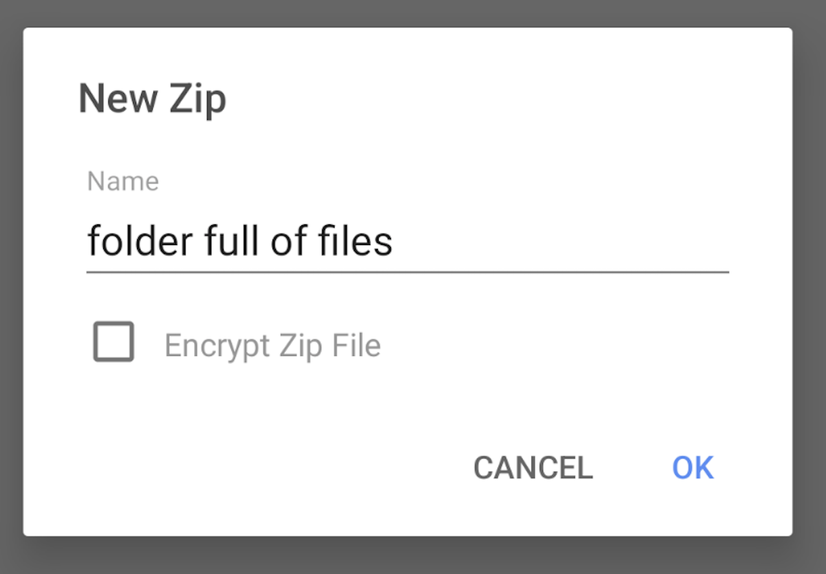 android folder zip setup