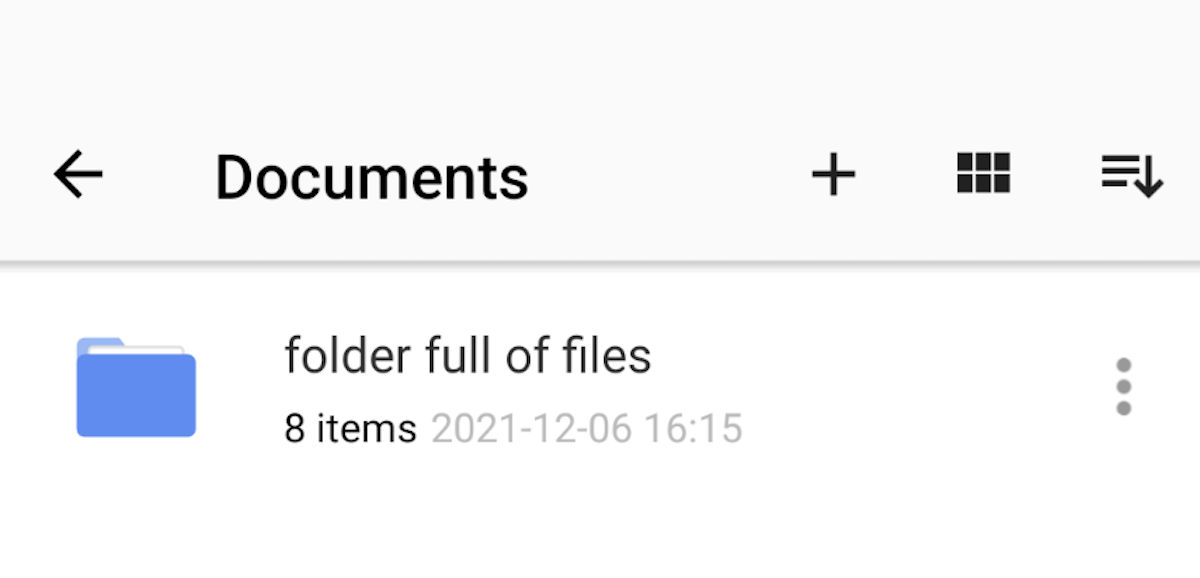 android storage documents folder