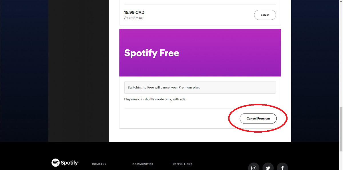 annuler Spotify Desktop 3