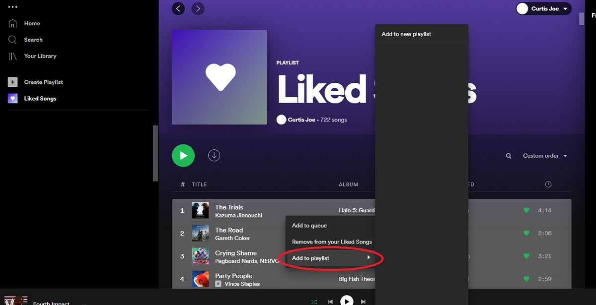 saving liked songs on spotify to a new playlist screenshot 2