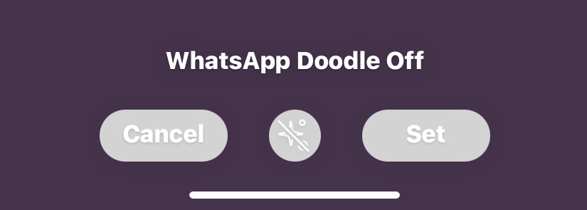 WhatsApp doodle off