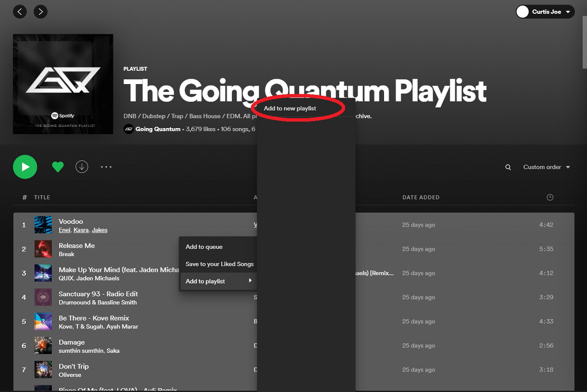 Dupliquer Spotify Playlist Desktop 3