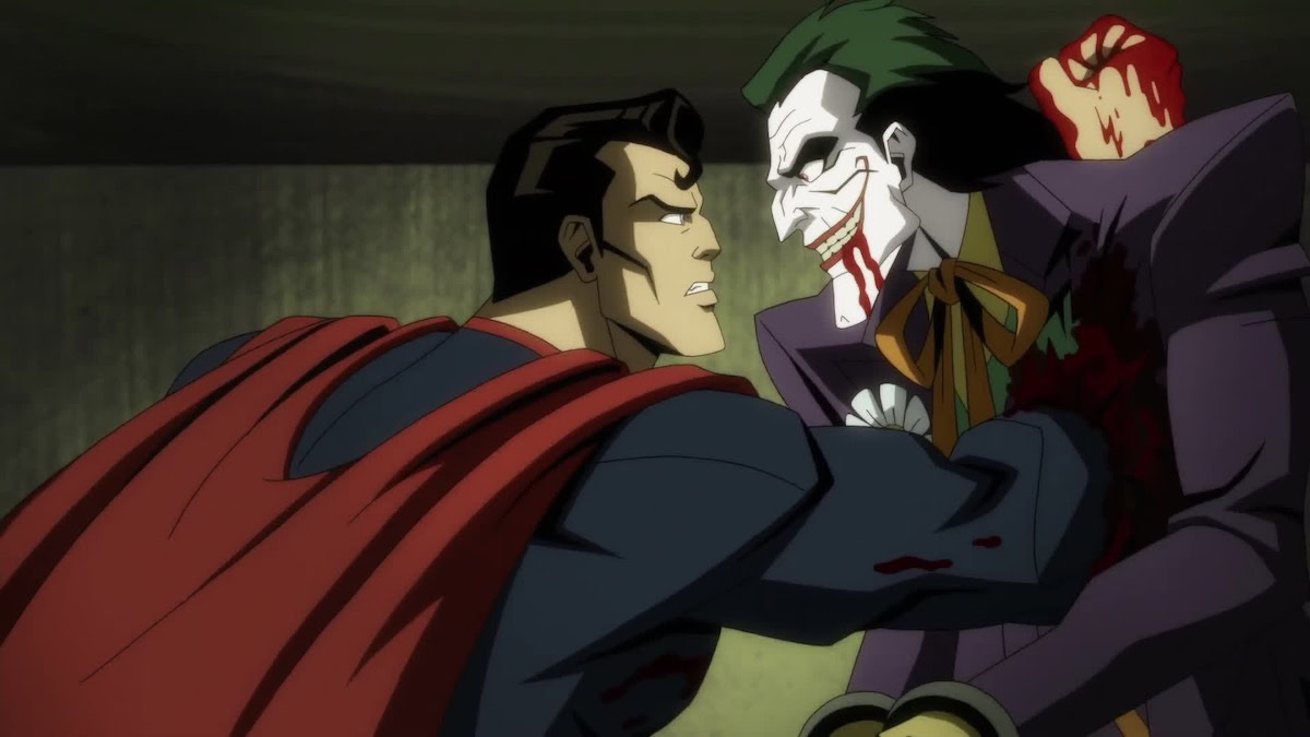 Injustice still in which Superman faces off with the Joker - best new streaming movies