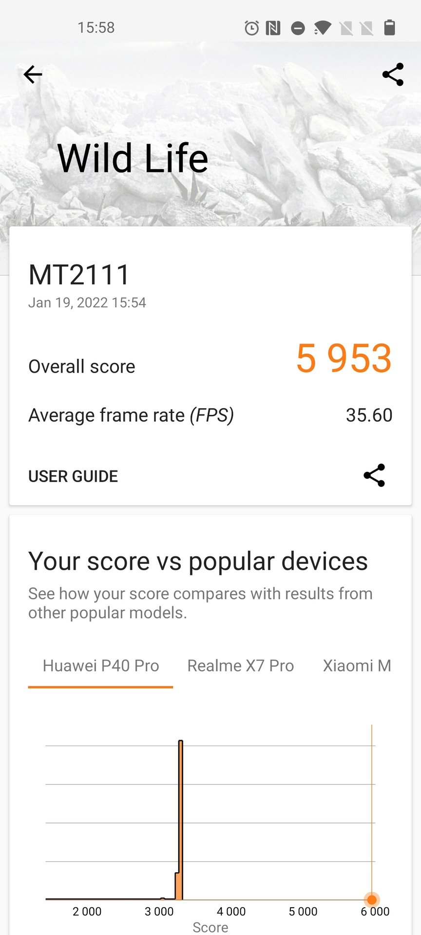 OnePlus 9RT 3D mark score regular mode