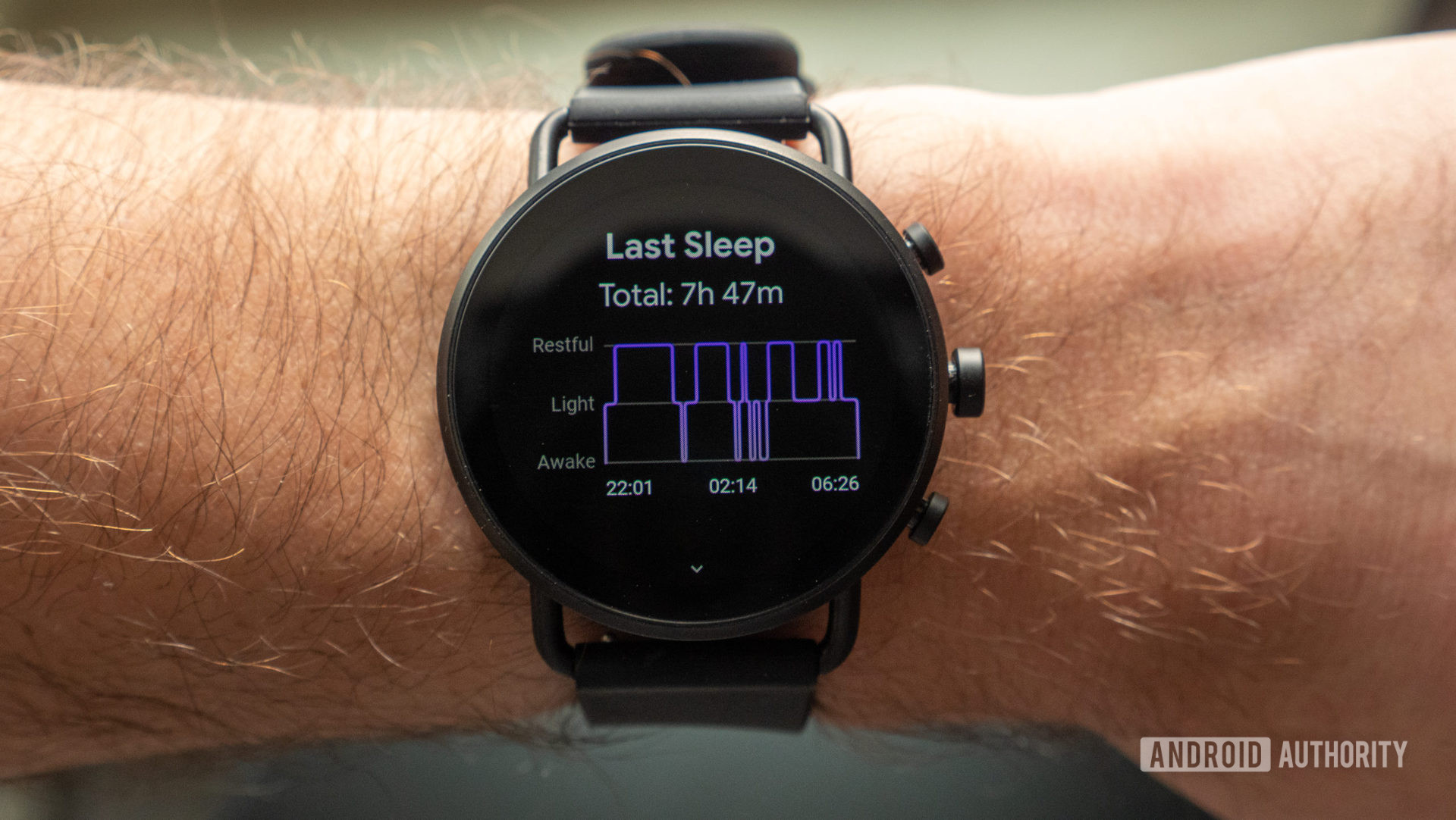 Skagen Falster Gen 6 review sleep tracking data on wrist