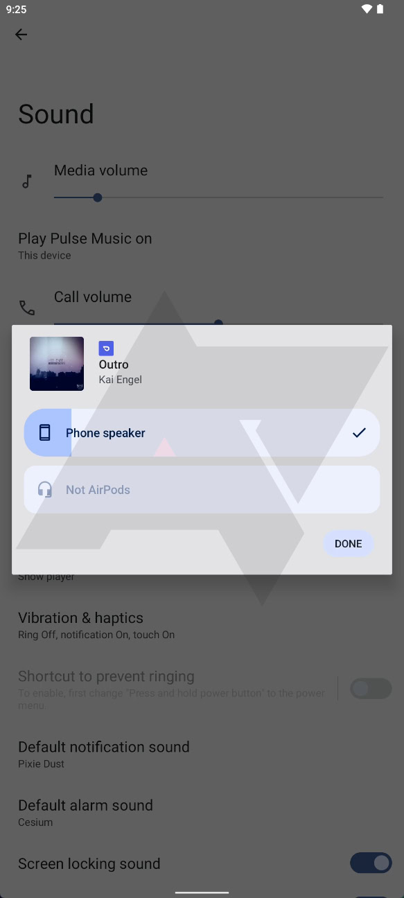 android 13 sélecteur de sortie audio ap 1