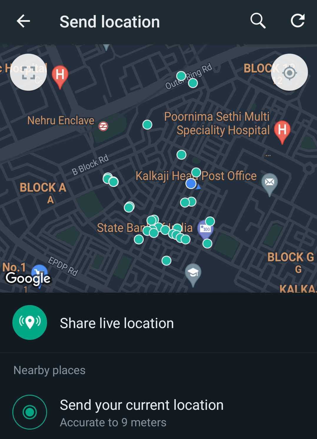 android mobile location map