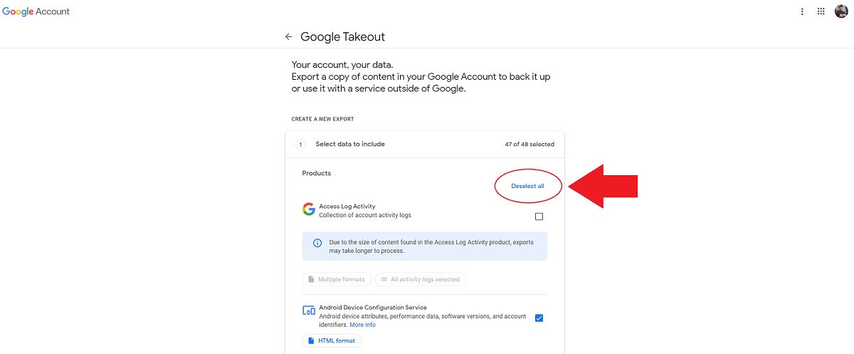 google takeout download all of your photos on your computer or mobile device step one