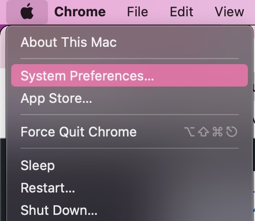 macos system preferences menu