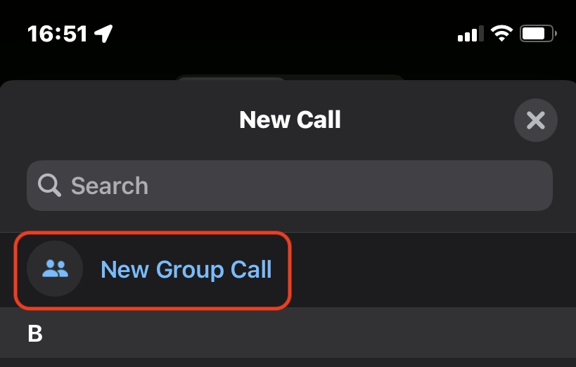 whatsapp ios new group call
