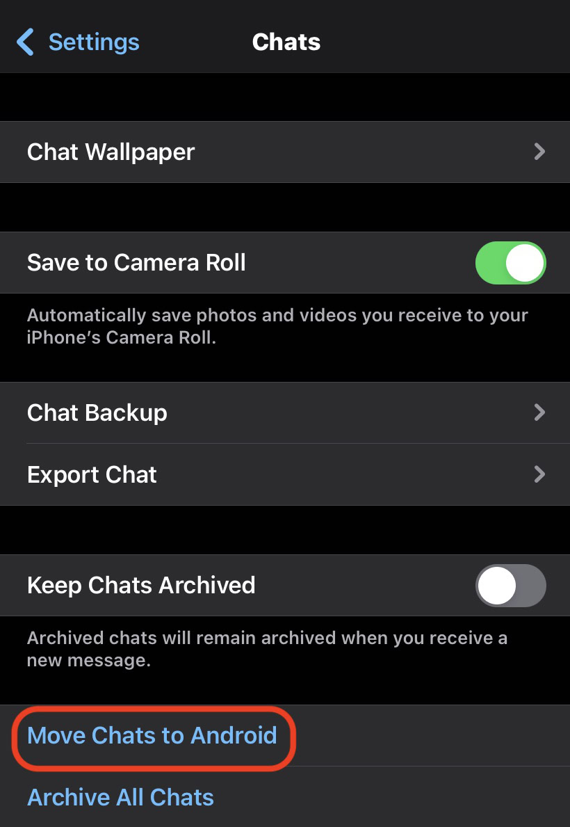 transferir whatsapp ios android