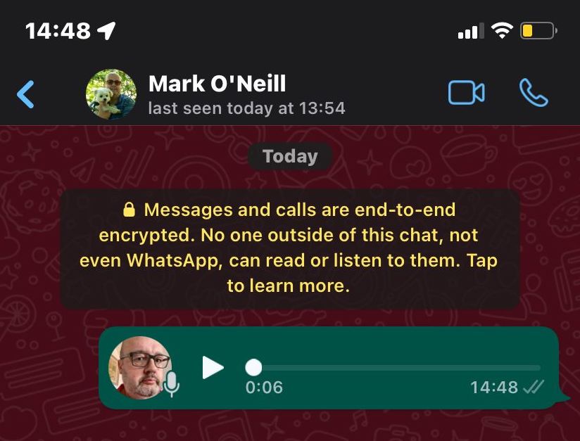 message vocal whatsapp ios